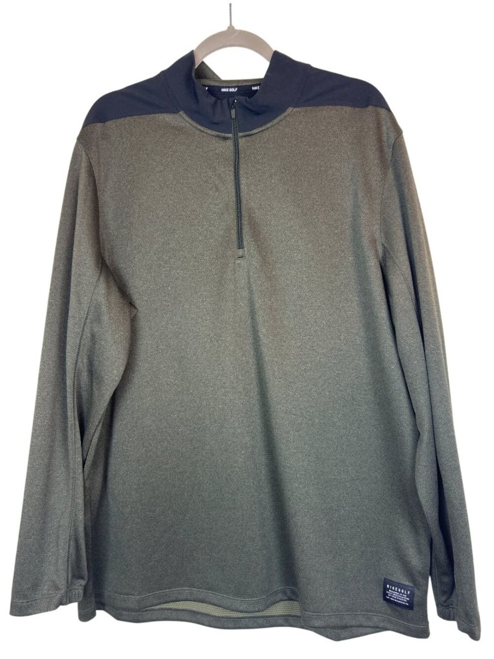Nike Golf Tour Performance Dri Fit Sz XL Zip Pullover 1/4 Zip Green Athleisure